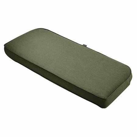 CLASSIC ACCESSORIES Montlake Bench Contoured Cushion Foam And Slip Cover, Heather Fern - 41 x 18 x 3 in. CL57557